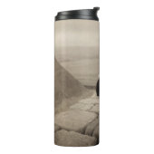 Flapper Girls Sunrise Khufu Pyramid, Egypte 1920 Thermosbeker (Gedraaid links)