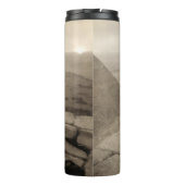 Flapper Girls Sunrise Khufu Pyramid, Egypte 1920 Thermosbeker (Achterkant)