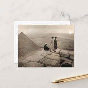 Flapper Girls Zonsopgang Piramide van Khufu Egypte Briefkaart
