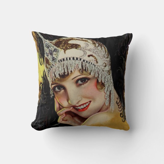 Flapper Glamour-Sierkussen uit 1920 Kussen (Voorkant)
