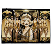 Flapper grote gatsby meisje blond haar 1920's part groot cadeauzakje (Achterkant)