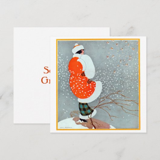  Flapper Holiday-kaarten Bedankkaart (Voorkant / Achterkant)