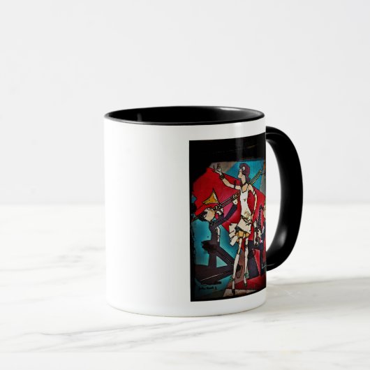 Flapper in een Jazz Band Mok (Voorkant rechts)