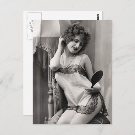 Flapper in Lingerie Briefkaart (Voorkant / Achterkant)