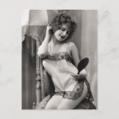 Flapper in Lingerie Briefkaart (Voorkant)