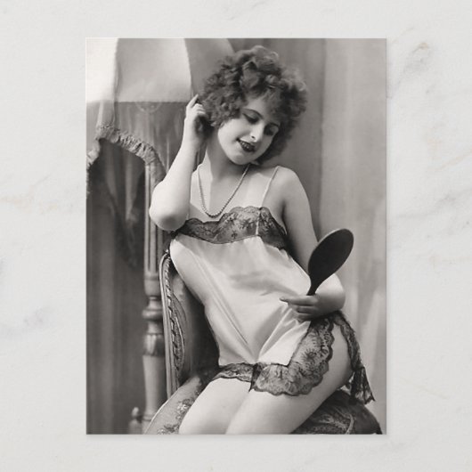 Flapper in Lingerie Briefkaart (Voorkant)