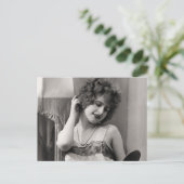 Flapper in Lingerie Briefkaart (Staand voorkant)