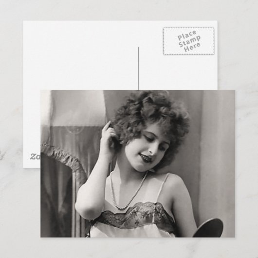 Flapper in Lingerie Briefkaart (Voorkant / Achterkant)