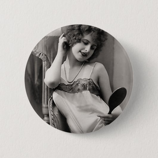 Flapper in Lingerie Ronde Button 5,7 Cm (Voorkant)