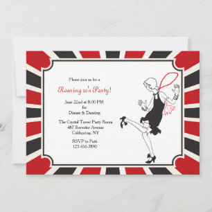 Flapper Invitation Kaart