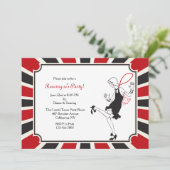 Flapper Invitation Kaart (Staand voorkant)