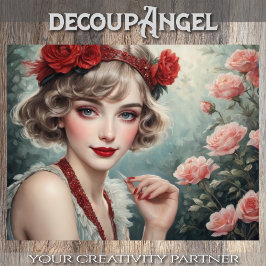 Flapper Jazz Queen - Decoupage - Tissuepapier