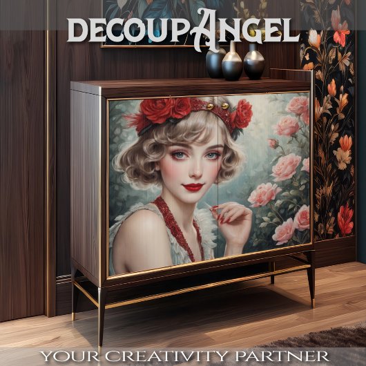 Flapper Jazz Queen - Decoupage - Tissuepapier