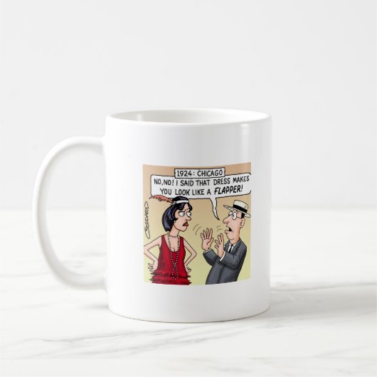 Flapper-jurk Koffiemok (Links)
