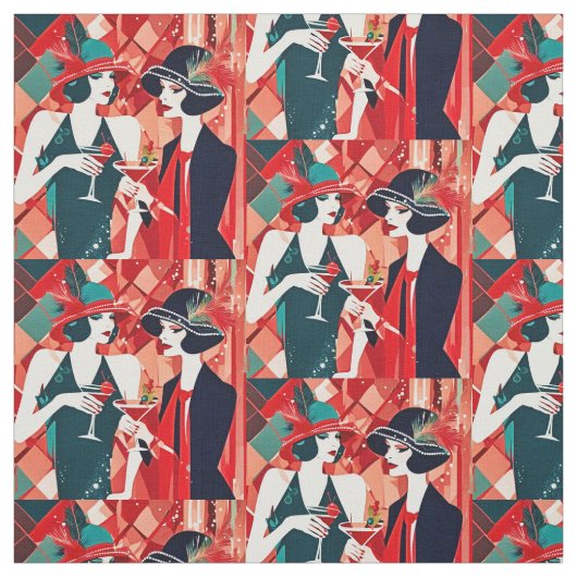 Flapper Kerstfeest Stof (Swatch)