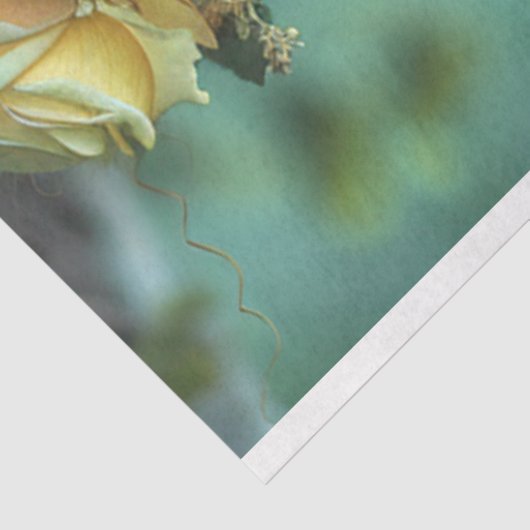  Flapper Lady in Geel Decoupage Tissuepapier (Detail)