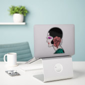 Flapper lady sticker (Laptop op bureau)