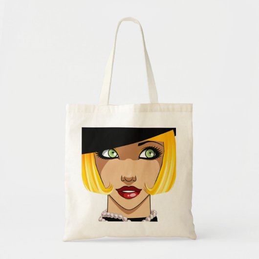 Flapper Lady Tote Bag (Voorkant)