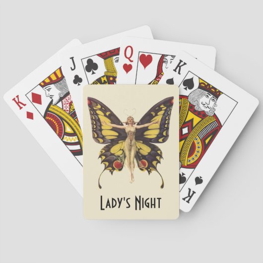 Flapper Lady's Night Pokerkaarten (Achterkant)