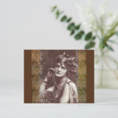 flapper-meisje-briefkaart briefkaart (Staand voorkant)