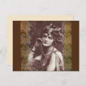 flapper-meisje-briefkaart briefkaart (Voorkant / Achterkant)