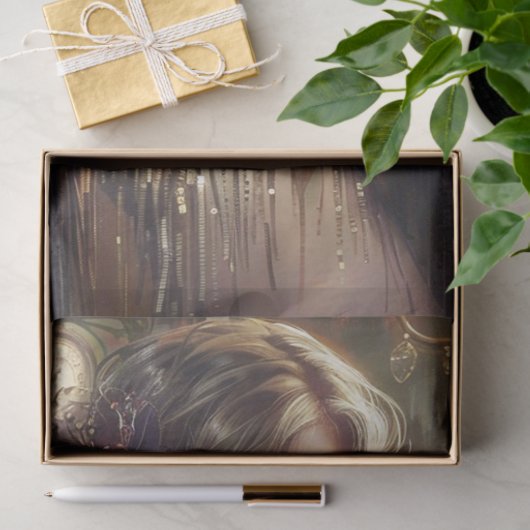 Flapper meisje goud tissuepapier (Geschenk)