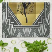 Flapper meisje keukenhanddoek (Gevouwen)