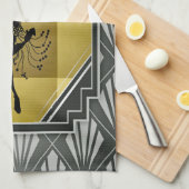 Flapper meisje keukenhanddoek (Quarter Fold)