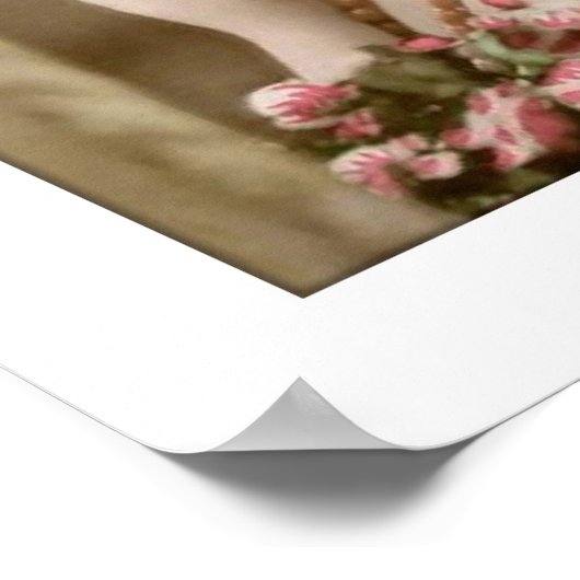 flapper meisje met ventilator en reflectie poster (Hoek)