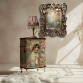 Flapper Meisje  Nouveau Portrait Art Tissuepapier