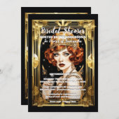 Flapper meisje speakeasy 1920's formele kostuumfee kaart (Voorkant / Achterkant)