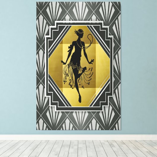 flapper meisje verpakt canvas (Insitu (Houten vloer))