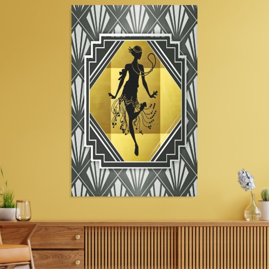 flapper meisje verpakt canvas (Insitu (Woonkamer))