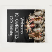 Flapper meisjes 1920 art deco Great Gatsby thema Wandkleed (Voorkant (horizontaal))