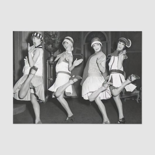 Flapper Meisjes Dansen Tissuepapier (Voorkant)