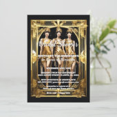 Flapper meisjes speakeasy 1920's grote gatsby them kaart (Staand voorkant)