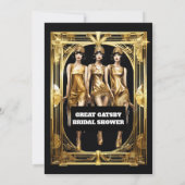 Flapper meisjes speakeasy 1920's grote gatsby them kaart (Achterkant)