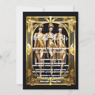 Flapper meisjes speakeasy 1920's grote gatsby them kaart