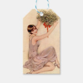 Flapper met Mistletoe Cadeaulabel (Voorkant)
