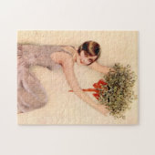 Flapper met Mistletoe Legpuzzel (Horizontaal)