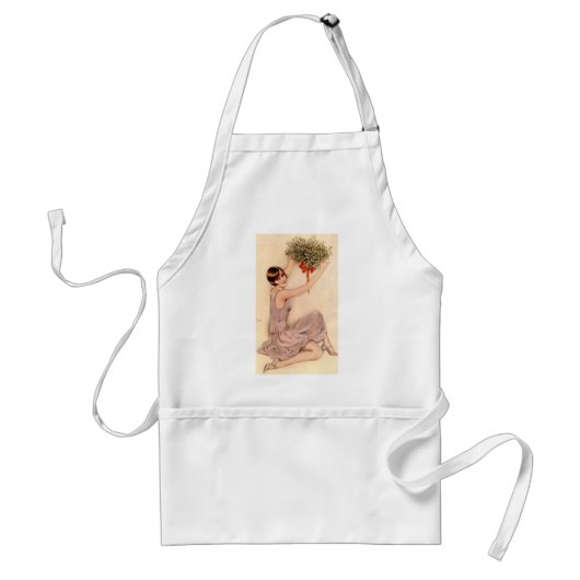 Flapper met Mistletoe Standaard Schort (Voorkant)