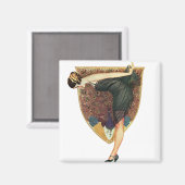 Flapper met Peacock Emblem Magneet (Voorkant / Achterkant)