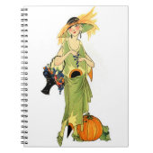 Flapper met pompoen notitieboek (Voorkant)