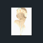 Flapper Mode-ketch - Vrouw met haarstuk Canvas Afdruk<br><div class="desc">Flapper Mode Sketches II van June Erica Vess. | 139026D</div>