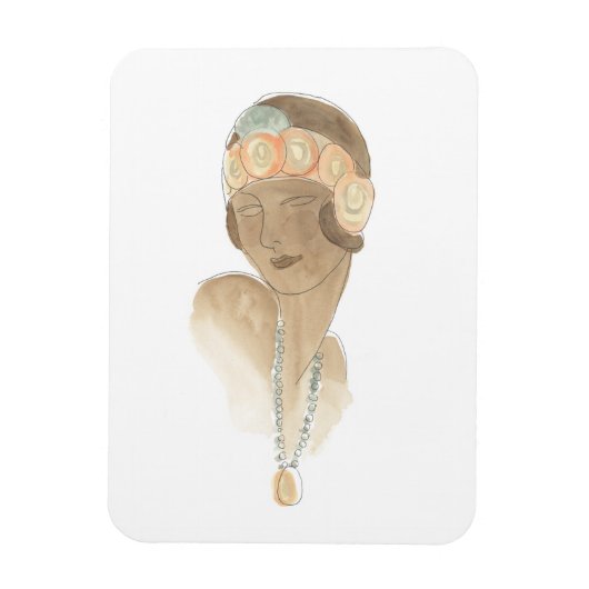 Flapper Mode-ketch - Vrouw met haarstuk Magneet (Verticaal)