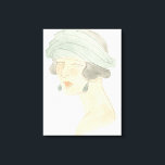 Flapper Mode Schets - Portret Canvas Afdruk<br><div class="desc">Flapper Mode Sketches IV van June Erica Vess. | 139028D</div>