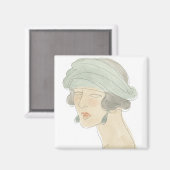 Flapper Mode Schets - Portret Magneet (Voorkant / Achterkant)