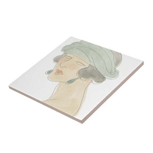 Flapper Mode Schets - Portret Tegeltje (Zijkant)