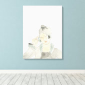 Flapper Mode Sketch Canvas Afdruk (Insitu (Houten vloer))