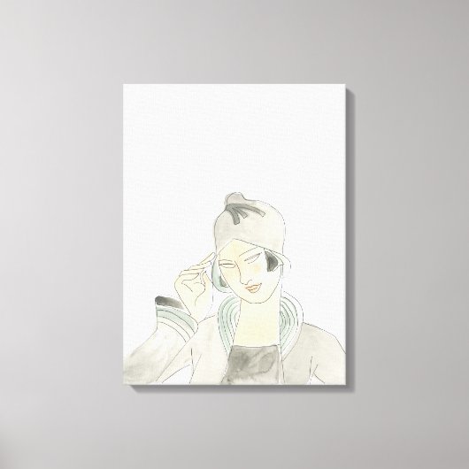Flapper Mode Sketch Canvas Afdruk (Voorkant)